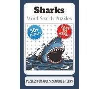 Sharks Word Search Puzzle Book: Word Searches with Easy to Read Print about Sharks, Oceans, Marine Life, and More | 6x9 inches, 110 pages | 50+ puzzles … Gift for Vacations, Holidays and Free Times
