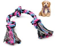 SHARLOVY Juguete de cuerda para cachorros, juguete de cuerda para perros pequeños, juguetes de dentición para cachorros, juguete interactivo de algodón para perros aburridos, juguetes masticables para