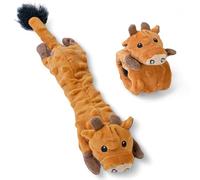 SHARLOVY Juguetes chirriantes para Perros, Juguete Arrugado de Vaca para Perros, Juguetes de Peluche para Mascotas, Juguetes de dentición para Cachorros, Animales sin Relleno, Juguetes para Perros,