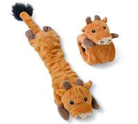 SHARLOVY Juguetes chirriantes para Perros, Juguete Arrugado de Vaca para Perros, Juguetes de Peluche para Mascotas, Juguetes de dentición para Cachorros, Animales sin Relleno, Juguetes para Perros,