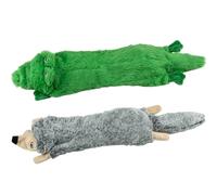 SHARLOVY Juguetes chirriantes para Perros, sin Relleno, Paquete de 2 Juguetes de Peluche para Perros Grandes, Juguetes arrugados para Perros, Juguetes duraderos para Masticar, Juguetes de Peluche