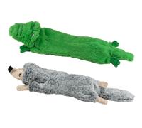 SHARLOVY Juguetes chirriantes para Perros, sin Relleno, Paquete de 2 Juguetes de Peluche para Perros medianos, Juguetes arrugados para Perros, Juguetes duraderos para Masticar, Juguetes Lindos para