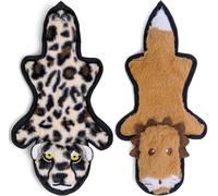 SHARLOVY Juguetes de peluche para perros sin relleno, crujientes y chirriantes, masticables duraderos para perros agresivos, juguetes masticables de peluche para perros y cachorros en dentición, con 6