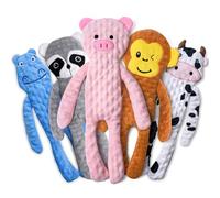 SHARLOVY Juguetes para perros sin relleno, paquete de 5, juguete interactivo para perros ondulado para el aburrimiento, juguetes para cachorros para la dentición para mantenerlos ocupados, lindo