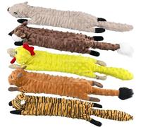 SHARLOVY Lot de 5 juguetes de peluche con burbujas para cachorros - Sin acolchado - Para perros de raza grande y mediana