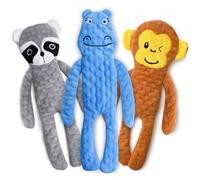 SHARLOVY Paquete de 5 juguetes para perros sin relleno, juguete interactivo arrugado para aburrimiento, juguetes para cachorros para dentición para mantenerlos ocupados, lindo juguete chirriante para