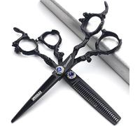 SHARONDS 6/7/7.5/8 pulgadas peluquería profesional tijeras de plata de alta dureza 400c acero inoxidable peluquería tijeras tienda de peluquería herramientas especiales (6 pulgadas y 2 piezas)