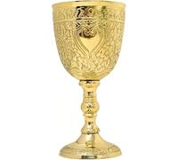 SHAROOANTIPAZ Royal - Copa de vino de latón macizo hecha a mano, copa de vino de alta calidad, copa de decoración medieval