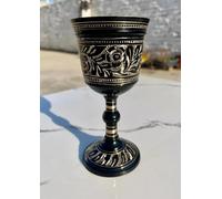 SHAROOANTIPAZ Royal - Copa de vino de latón macizo hecha a mano, copa de vino de alta calidad, copa de decoración medieval