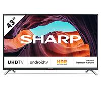 Sharp 43BL6EA - TV Android 43" (4K Ultra HD, 3 x HDMI, 3 x USB, Bluetooth), Google Assistant, Chromecast, Altavoces Harman/kardon, HDR10, DTS Virtual X, Active Motion 600, Color Negro