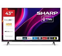 Sharp 43HE2345E - TiVo TV, 43" FHD, Frameless, 60Hz, HDR10, Sonido 2x10W, HDMIx3, USBx2, Color Negro