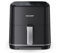 SHARP AF-GS552AE-B Freidora de aire caliente 5,5L con control numérico - Función de pantalla táctil, 8 programas, 1650W, Negro, cocción exenta de aceite