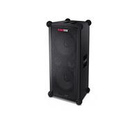 Sharp CP-LS100 Altavoz portatil de Alto Rendimiento, 120W RMS, 105dB, Carcasa de Madera, bateria Litio Intercambiable, 10 Horas (hasta), Bluetooth, Panel de 3 Canales TRS/XLR (x2), Aux/Bluetooth