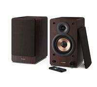 Sharp CP-SS30(BR) Pareja Altavoces estantería Activos 2vías, 60W RMS (2x30W) Carcasa Madera, Bluetooth v5.0, USB, óptica, Auxiliar, RCA, Ajuste Graves y Agudos, Rejilla extraíble, Mando a Distancia.