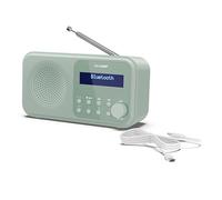 Sharp DR-P420(GN) Radio Digital portatil Tokyo Dab+, Dab y FM con RDS, BT 5.3, USB o Pilas, Mini Jack, Antena telescópica, búsqueda automática, 20+20 memorias, Hora y Fecha Auto, Alarma, Verde