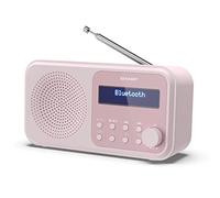 Sharp DR-P420(PK) Radio Digital portatil Tokyo Dab+, Dab y FM con RDS, BT 5.0, USB o Pilas, Mini Jack, Antena telescópica, búsqueda automática, 20+20 memorias, Hora y Fecha Auto, Alarma, Rosa