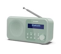 Sharp DR-P420(PK) Tokyo Dab+, Dab and FM Portable Digital Radio with RDS, BT 5.0, USB or Batteries, Mini Jack, Telescopic Antenna, Auto Search, 20+20 Memories, Time and Date Auto, Alarm, Pink