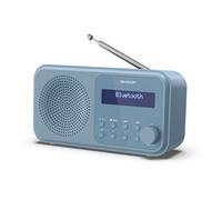Sharp DR-P420(BL) Tokyo Dab+, Dab and FM Portable Digital Radio with RDS, BT 5.0, USB or Batteries, Mini Jack, Telescopic Antenna, Auto Search, 20+20 Memories, Time and Date Auto, Alarm, Blue