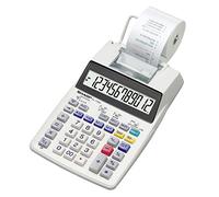 Sharp EL-1750V - Calculadora de escritorio (pantalla LCD grande de 12 dígitos, color rojo y negro), color blanco