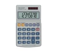 Sharp EL-250S Bolsillo - Calculadora (Bolsillo, Calculadora básica, 8 dígitos, Solar, Plata)