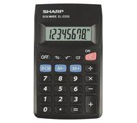 Sharp El233SBBK - Calculadora de bolsillo (pantalla de 8 dígitos), color negro