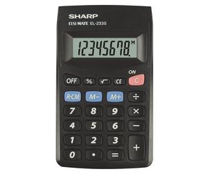 Sharp El233SBBK Pocket Calculator - Black