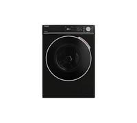 Sharp ES-NFH814CBDA-DE - Lavadora de carga frontal/A / 8 kg / 1400 rpm/Adanced Inverter Motor / 15 programas incluye programa corto de 12 minutos y función de vapor, AquaStop/Negro
