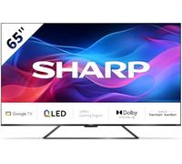 Sharp Gaming QLED 144Hz 65GR8265E Google TV de 65", 4K Ultra HD, 4X HDMI 2.1, 2X USB, Bluetooth, Dolby Vision IQ y Atmos, Google Assistant, Altavoces Harman/kardon 2x12W, Negro