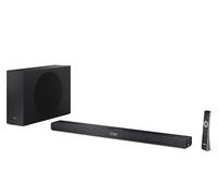 Sharp HT-SBW320 - Barra de Sonido ultradelgada de 2,1 Canales con subwoofer inalámbrico, ROKU Ready, 360 W máx. Potencia - Dolby Atmos, DTS Virtual:X, HDMI eARC, Bluetooth 5.3, reproducción USB