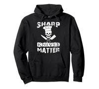 Sharp Knives Matter Chef Skull with Knives Sudadera con Capucha