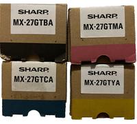 Sharp MX-27GT 4 Tóner Originales Negro Cian Magenta Amarillo MX-2300N/MX-2700N