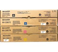 Sharp MX-C38 4 Tóner Originales Negro Cian Magenta Amarillo MX-C310/MX-C311/