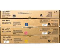 Sharp MX-C38 4 Tóner Originales Negro Cian Magenta Amarillo MX-C310/MX-C311/
