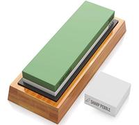 Sharp Pebble Piedra de afilar 2 Side Grit Whetstone mejor cuchillo de cocina Afilador Waterstone con antideslizante de goma base y aplanamiento de piedra 3000/8000