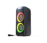 Sharp PS-949 Xparty Street Altavoz Portátil, Bluetooth, a Prueba de Salpicaduras, con Efectos de Luces, Efectos de DJ y Micrófono Incluido.