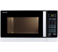 Sharp Home Appliances R-742WW microondas Negro, Blanco Microondas con grill Encimera 25 L 900 W