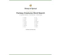 Sharp & Sprout: Fantasy Creatures: Word Search and Coloring Book
