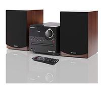 Sharp XL-B512(BR) Microcadena Sound System Estereo con Radio FM, Bluetooth v5.0, CD-MP3, reproducción USB, Altavoces de Madera y 45W Color Marron