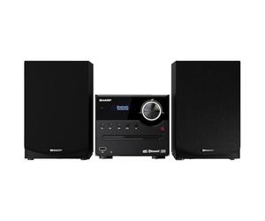 SHARP XL-B517D(BK) Microcadena Hi-Fi 45W Dab+ Bluetooth CD USB Marrón | Radio FM con RDS, 60 emisoras memorizables, entrada AUX de 3,5 mm y altavoces de madera con mando a distancia.