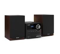 Sharp XL-B517D(BR) Microcadena Sound System Estereo con Radio Dab, Dab+, FM, Bluetooth, CD-MP3, reproducción USB, Altavoces de Madera y 45W Color Marron