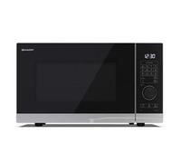 Sharp YC-PG234AE-S Microondas Digital + Grill 900W, 23 Litros, Panel de Control Fácil de Usar, 10 Niveles de Potencia