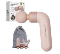 Sharper Image Power Percussion Move Edge Portable Lite - Rosa | Pistola de masaje muscular, masajeador de percusión con 4 velocidades, 4 accesorios, recargable por USB-C