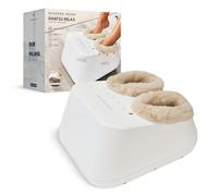 Sharper Image Shiatsu Relax Luxe - Masajeador de pies - Terapia de compresión multizona para talones, arcos y pelotas, 3 modos, niveles de intensidad y ajustes de temporizador, masajeador de pies