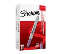 Sharpie 2025039 - Rotuladores permanentes, punta fina, caja de 12, color zarzamora