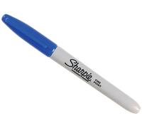 Sharpie 30063 - Rotulador permanente de tinta azul (punta fina, punta fina), color azul, color azul