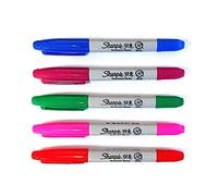 Sharpie - 5 rotuladores permanentes de punta fina y ultrafina, colores surtidos, sueltos en embalaje liso [importación de Asia]
