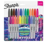 Sharpie Cosmic rotuladores permanentes, punta fina, colores cósmicos surtidos, juego de 24 marcadores, material escolar ideal