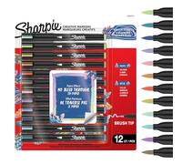 Sharpie Creative Marker - Bolígrafos de pintura acrílica, tonos tierra, marcadores de pintura a base de agua, tinta que no se corre en la mayoría de superficies, punta de pincel, suministros de