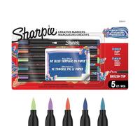 Sharpie Creative Marker - Bolígrafos de pintura acrílica, tonos tierra, marcadores de pintura a base de agua, tinta que no se corre en la mayoría de superficies, punta de pincel, suministros de