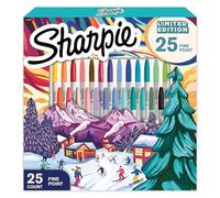 Sharpie Set de Rotuladores Permanentes Edición Limitada de Colores Festivos | Punta Fina | 25 Marcadores
